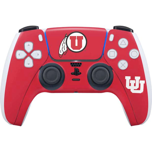 University of Utah Logo PS5 Controller Skin